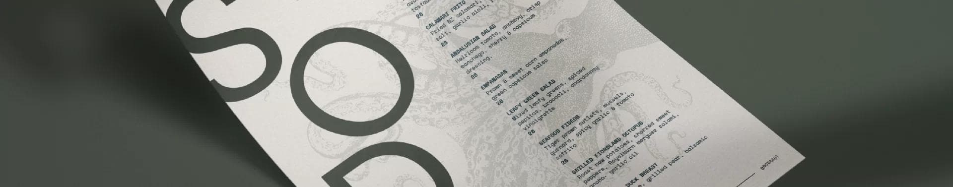 menu design