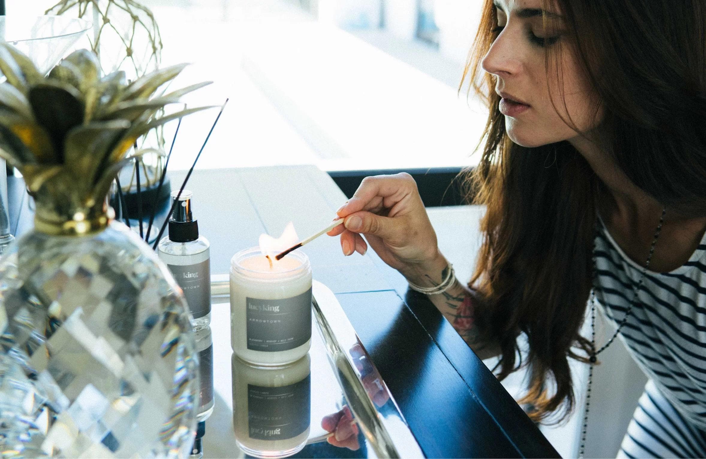 beautiful packaging design for candle company