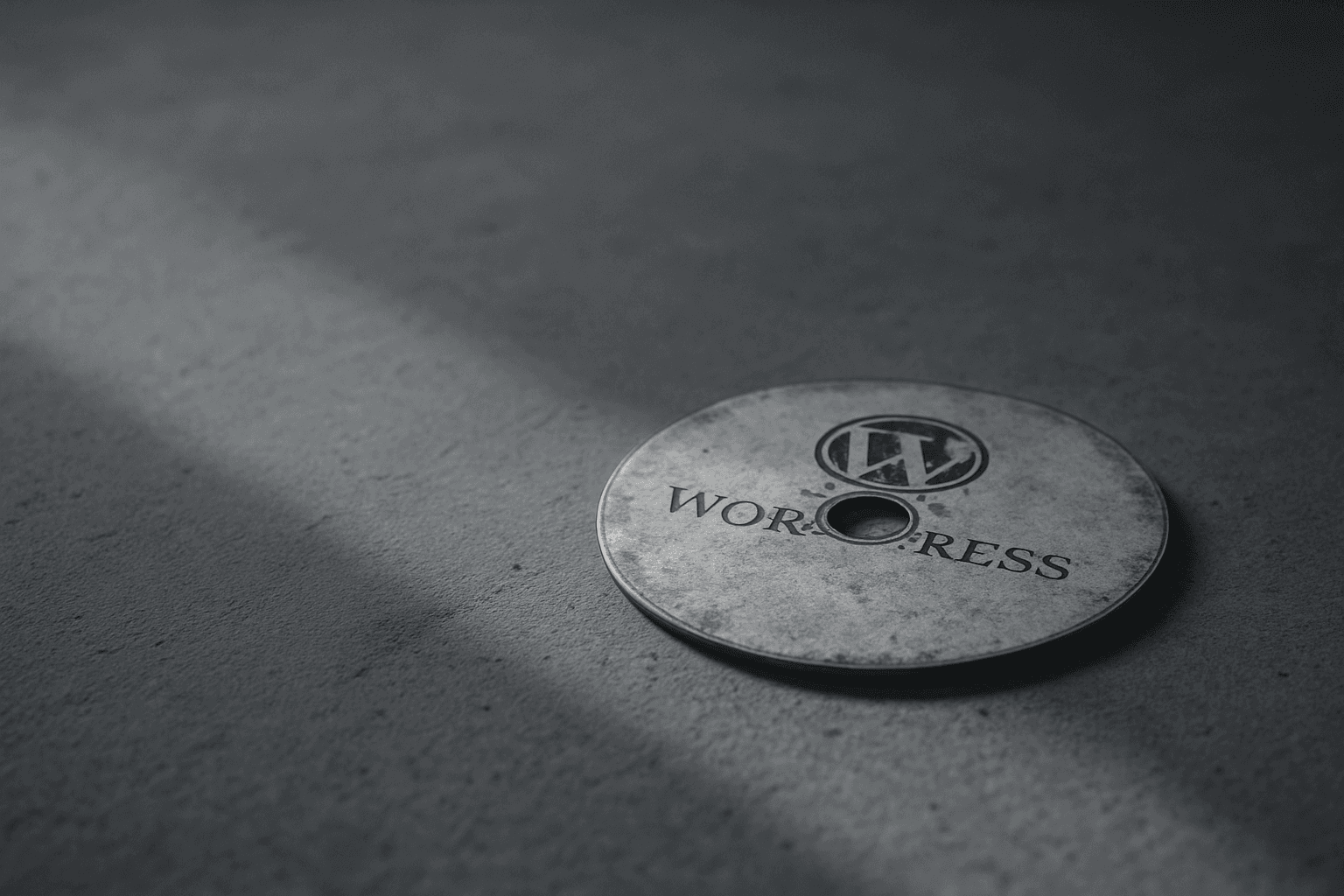 weathered WordPress disc