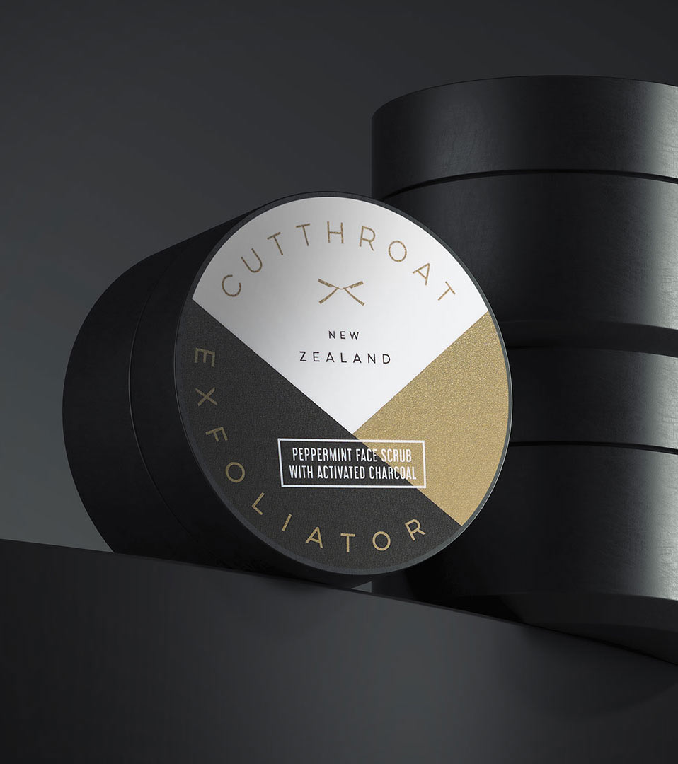 packaging design for Cutthroat New Zealand