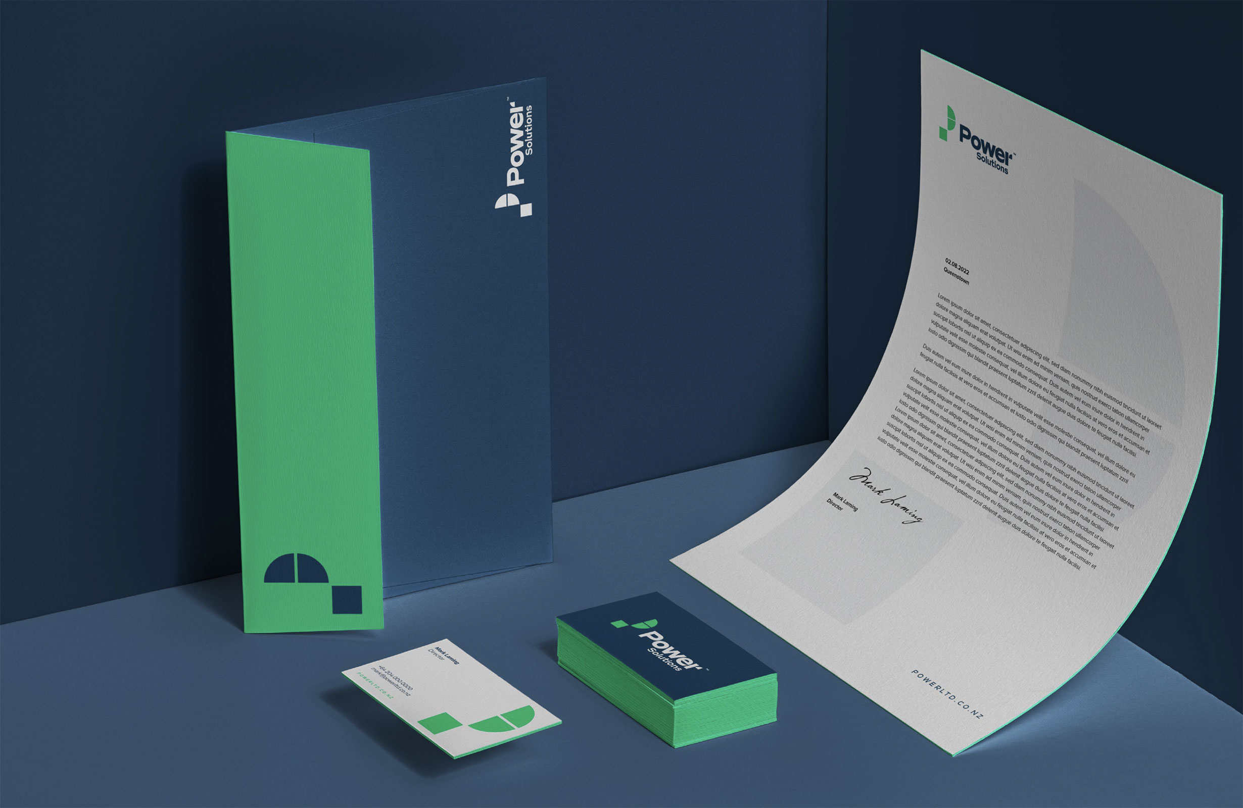 Power Solutions Stationery design